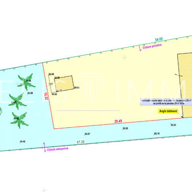 Terrain 852 m²