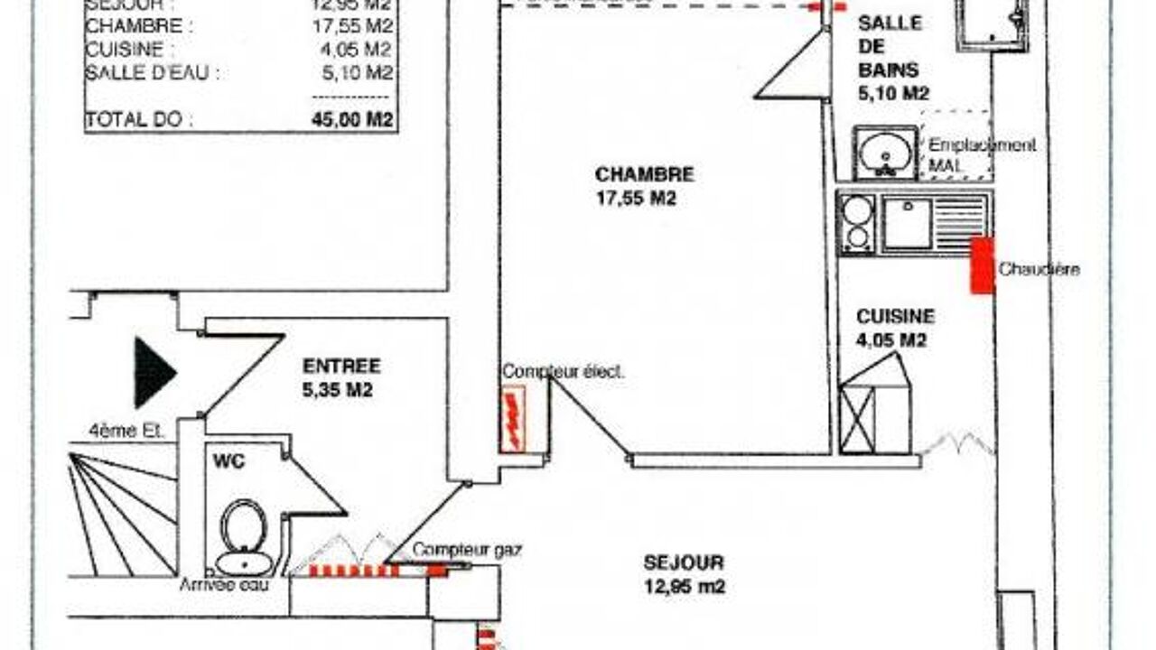 appartement 2 pièces 42 m2 à louer à Versailles (78000)