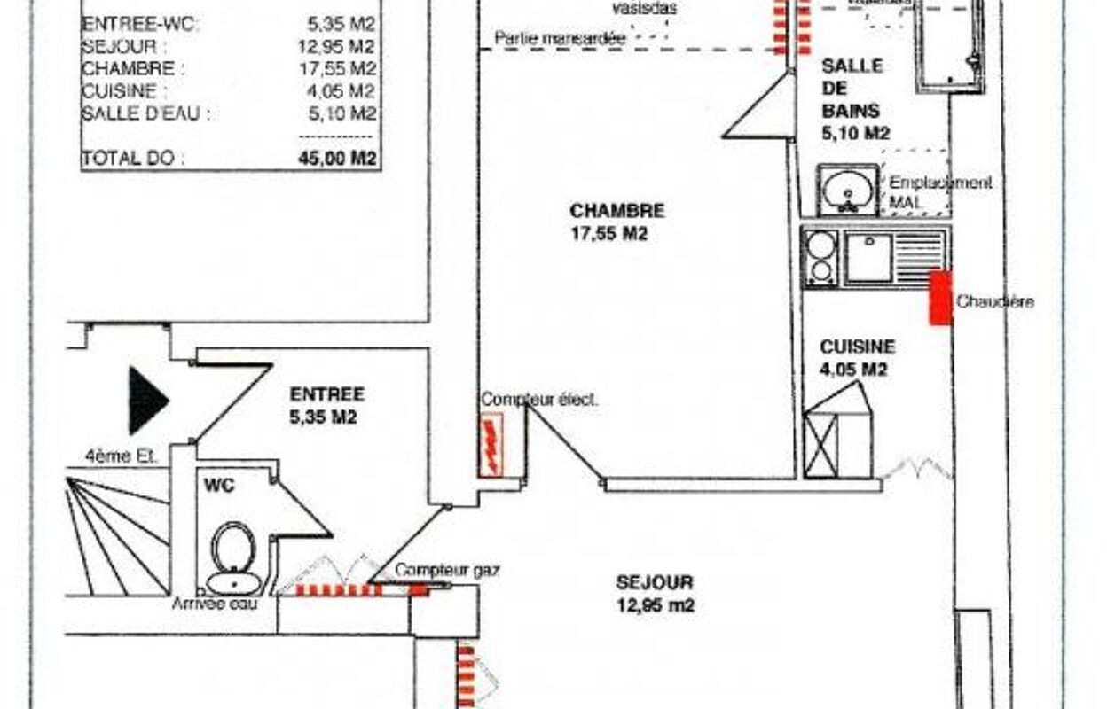 appartement 2 pièces 42 m2 à louer à Versailles (78000)