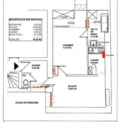 Appartement 2 pièces 42 m²