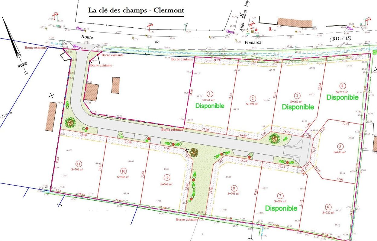 terrain  pièces 761 m2 à vendre à Clermont (40180)