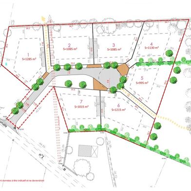 Terrain 1015 m²