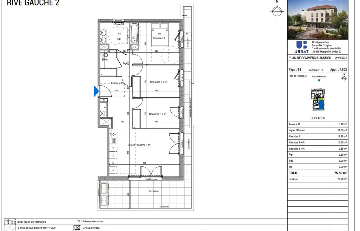 appartement 4 pièces 75 m2 à vendre à Jassans-Riottier (01480)