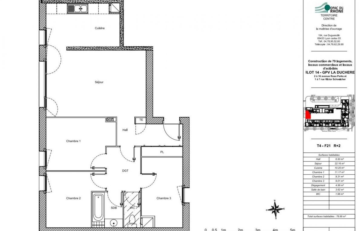 appartement 4 pièces 78 m2 à louer à Lyon 9 (69009)