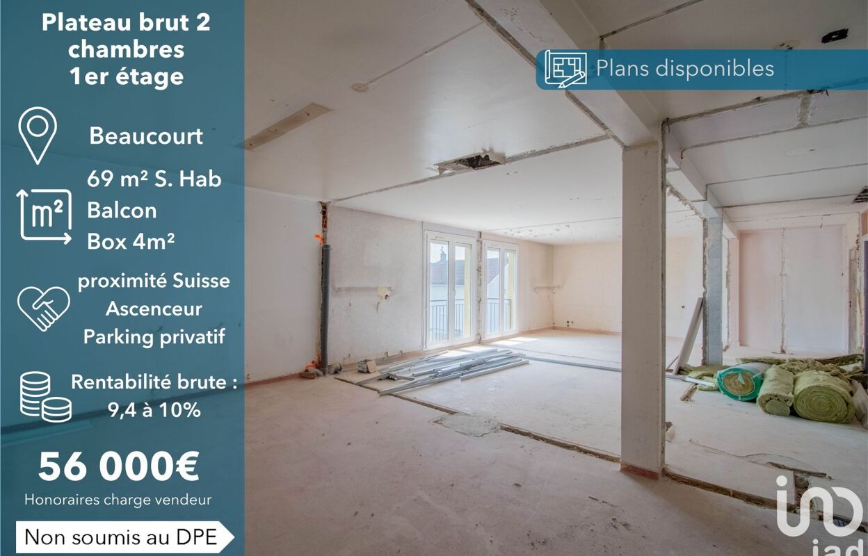 appartement 3 pièces 69 m2 à vendre à Beaucourt (90500)