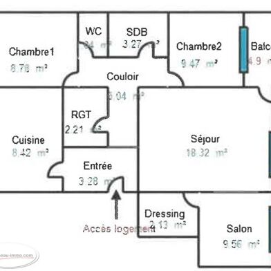 Appartement 4 pièces 71 m²