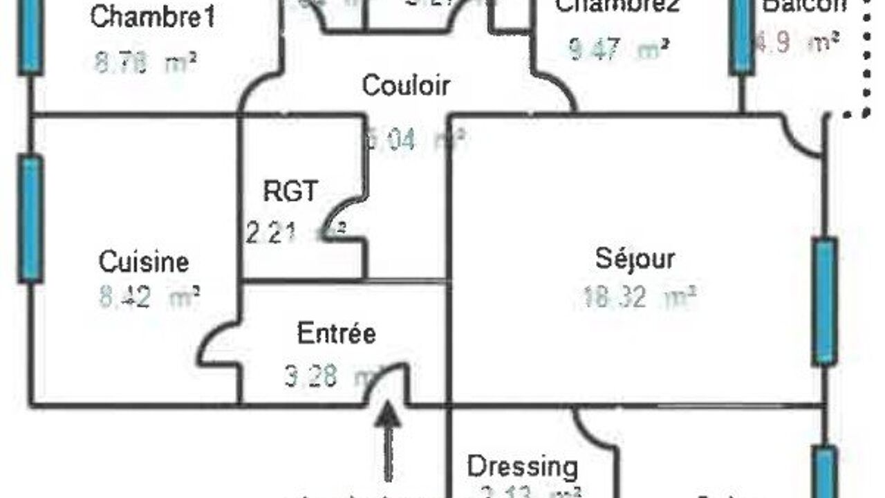 appartement 4 pièces 71 m2 à vendre à Chalon-sur-Saône (71100)