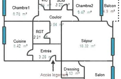 appartement 4 pièces 71 m2 à vendre à Chalon-sur-Saône (71100)