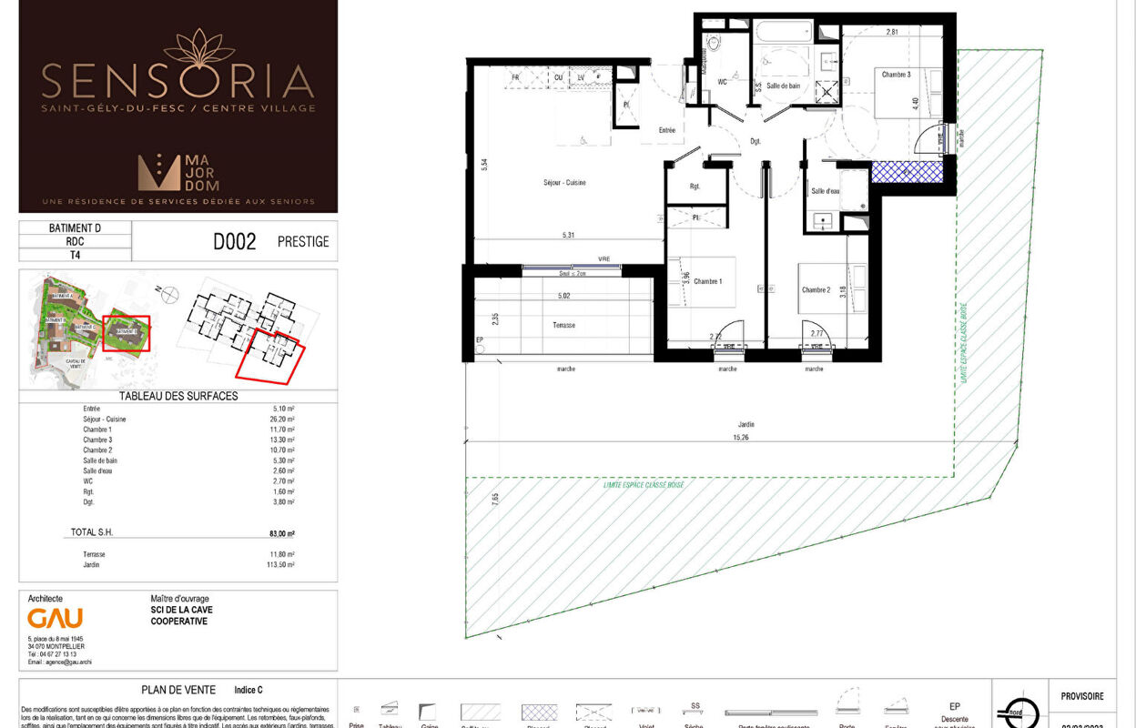 appartement 4 pièces 100 m2 à vendre à Saint-Gély-du-Fesc (34980)