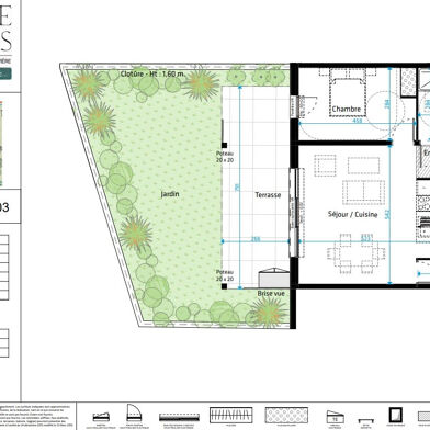 Appartement 2 pièces 379500 €