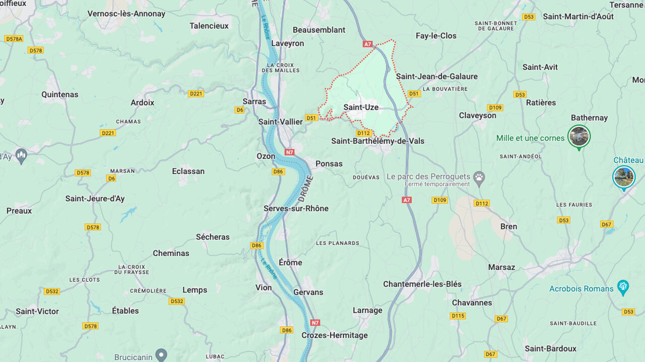 terrain 600 m2 à construire à Saint-Uze (26240)