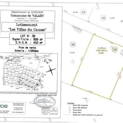 Terrain 806 m²