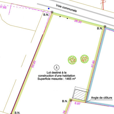 Terrain 1465 m²