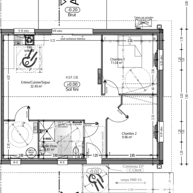 Maison 3 pièces 63 m²