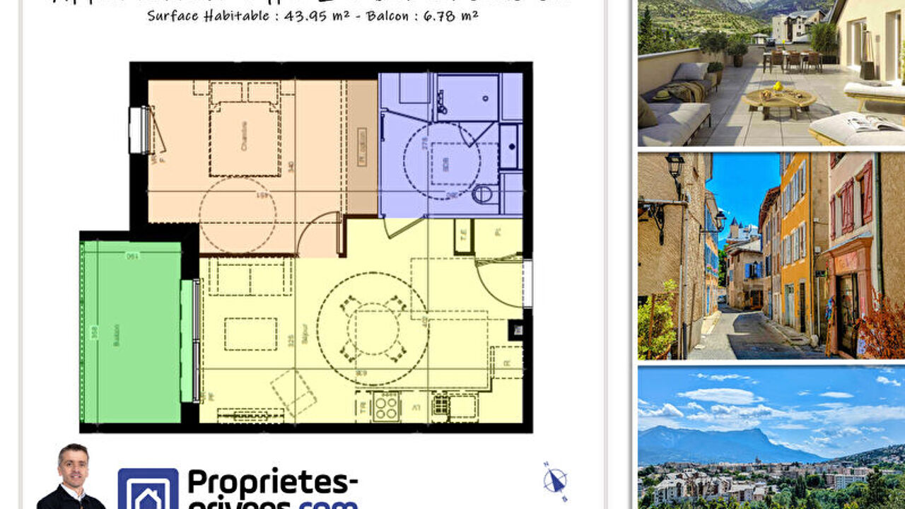 appartement 2 pièces 43 m2 à vendre à Embrun (05200)