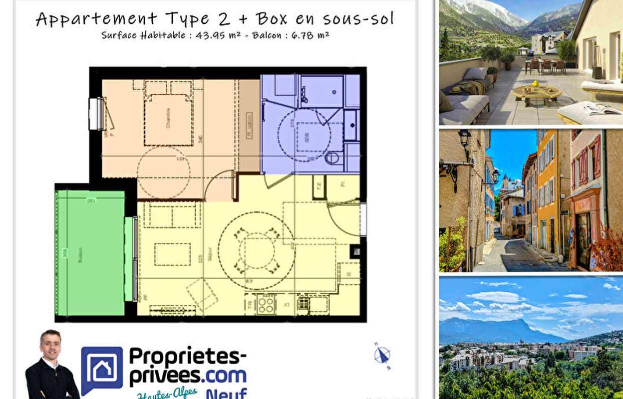 appartement 2 pièces 43 m2 à vendre à Embrun (05200)