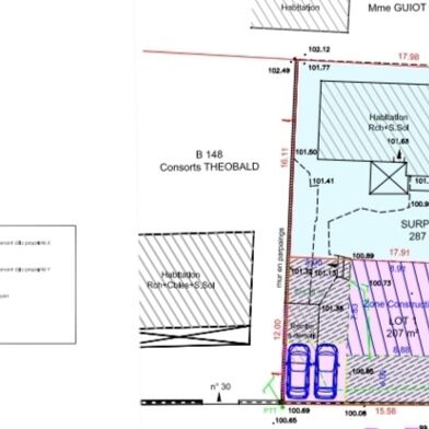 Terrain 207 m²