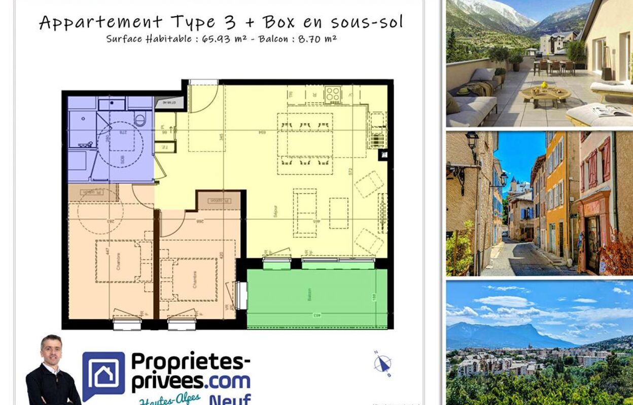 appartement 3 pièces 65 m2 à vendre à Embrun (05200)