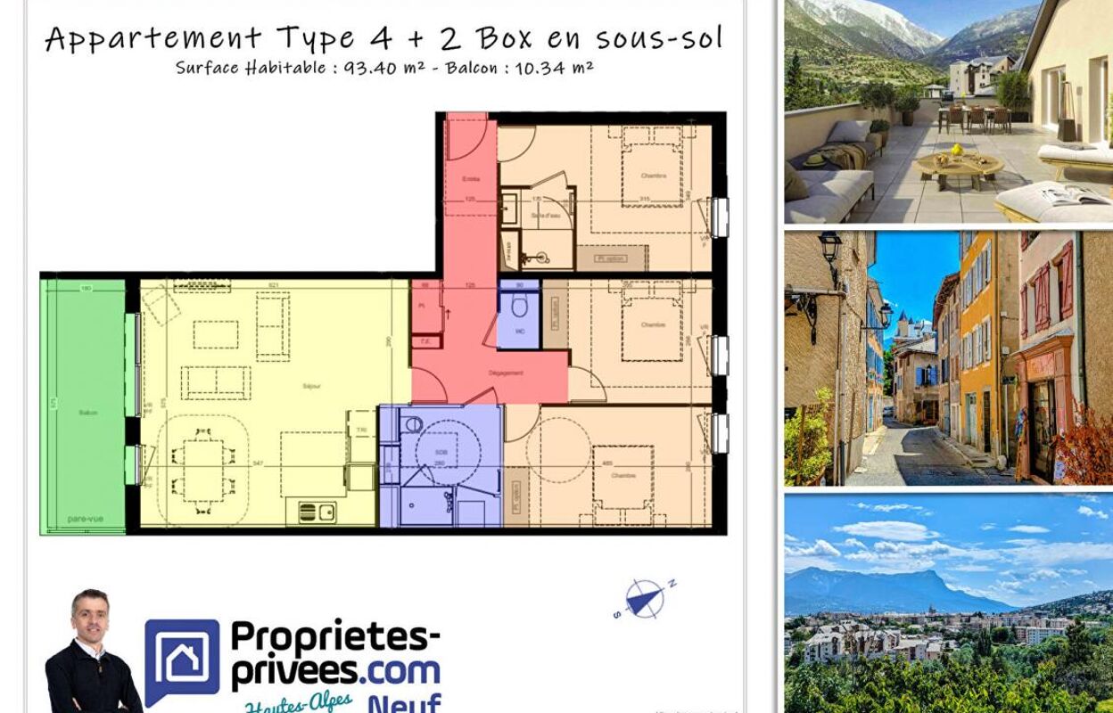 appartement 4 pièces 93 m2 à vendre à Embrun (05200)