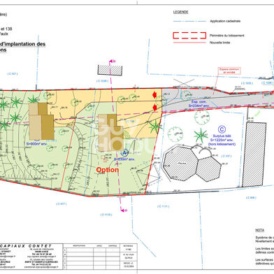 Terrain 830 m²