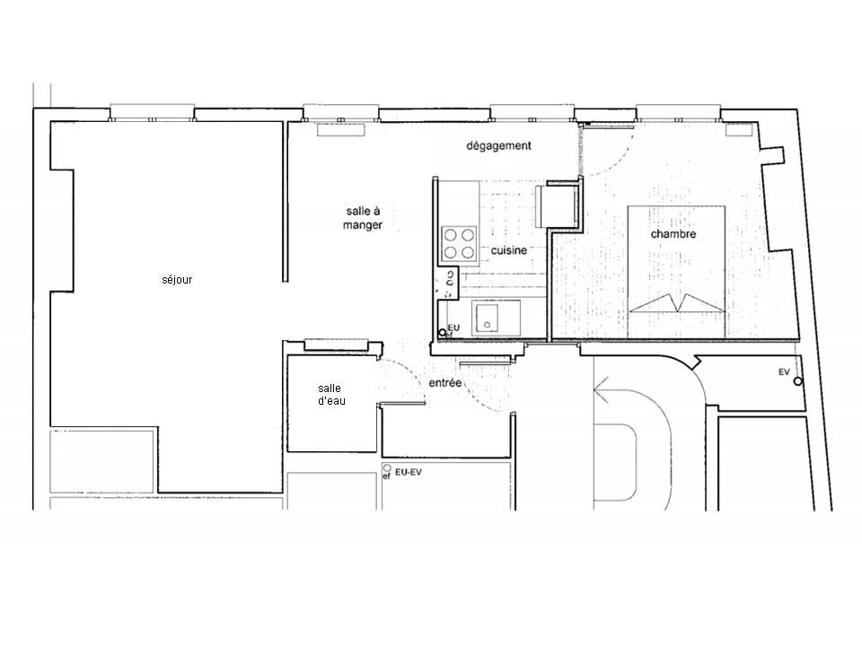 Appartement a louer paris-2e-arrondissement - 3 pièce(s) - 40 m2 - Surfyn