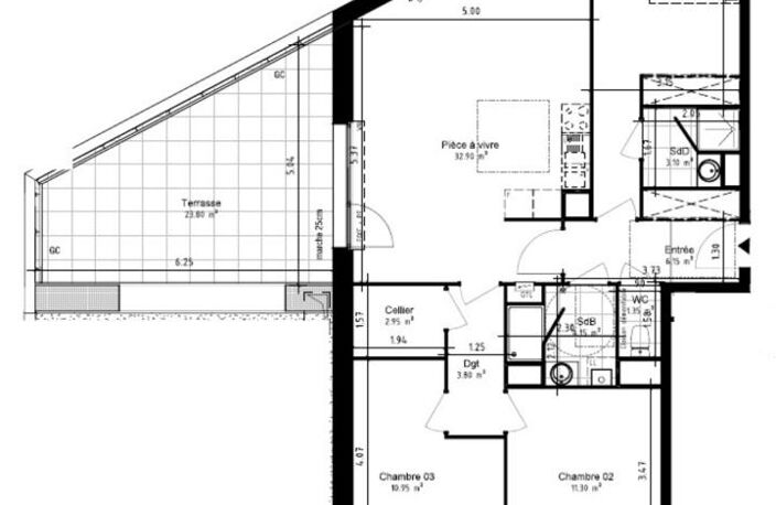 Hem Centre - Appartement 4 pièces 95 m2 avec terrasse sud — photo 2