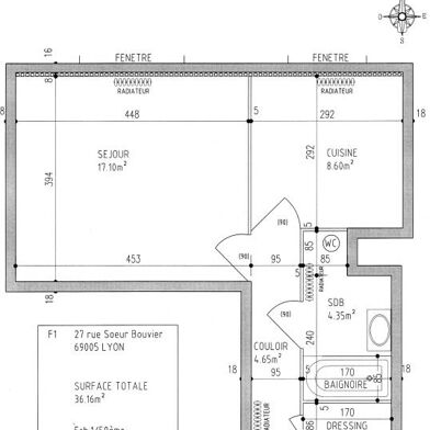 Appartement 2 pièces 36 m²