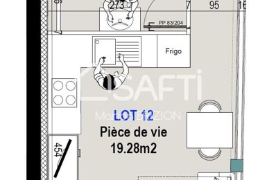 appartement 1 pièces 26 m2 à vendre à Reims (51100)