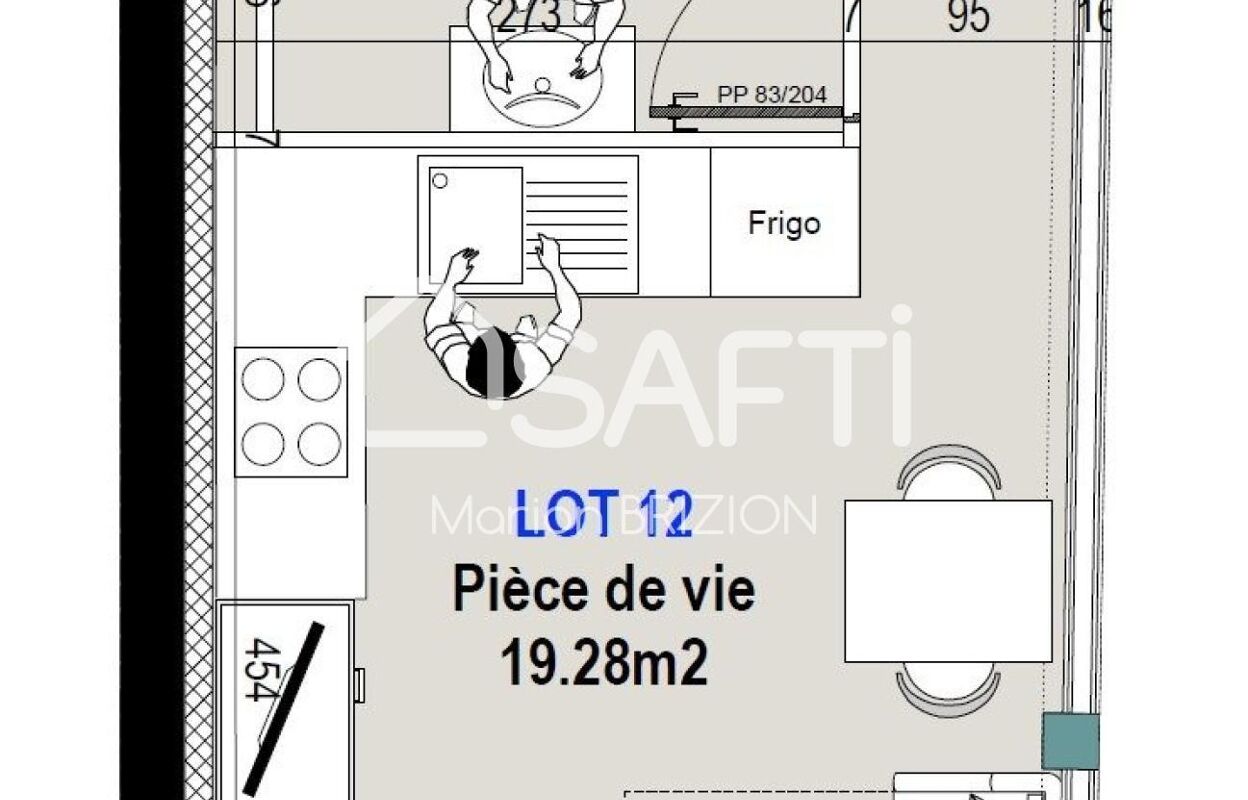 appartement 1 pièces 26 m2 à vendre à Reims (51100)