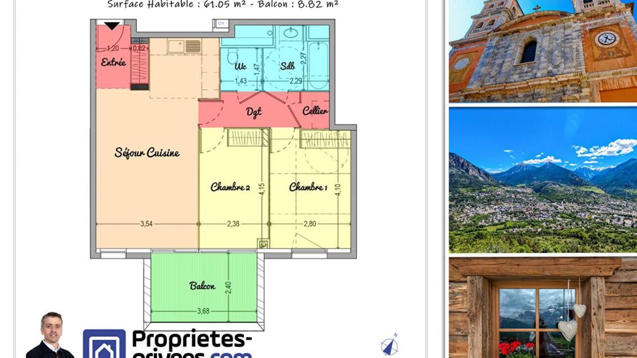 appartement 3 pièces 64 m2 à vendre à Briançon (05100)