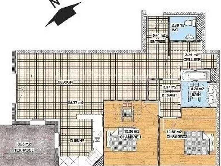 Appartement 3 pièces  à vendre 75 m² — photo 1