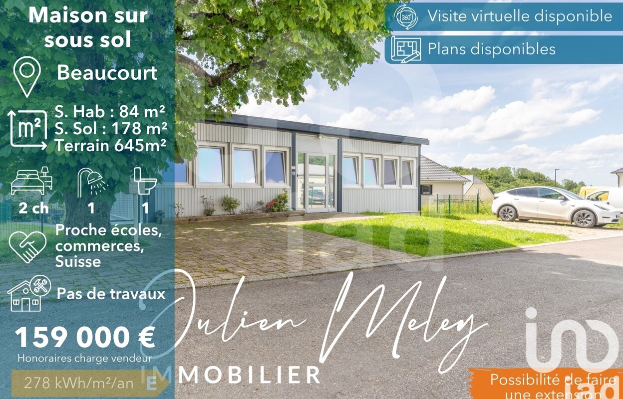 maison 3 pièces 84 m2 à vendre à Beaucourt (90500)