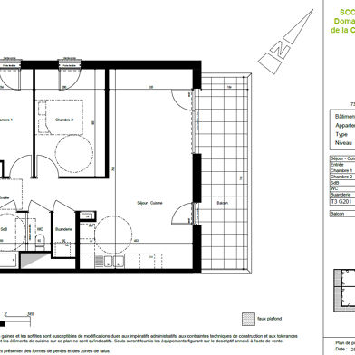 Appartement 3 pièces 292000 €