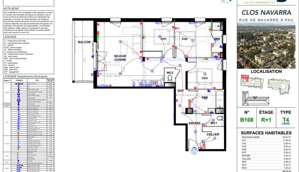 Appartement 4 pièces  à vendre Pau 64000