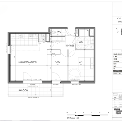 Appartement 3 pièces 58 m²