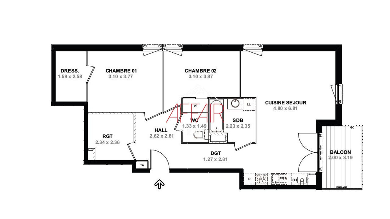 appartement 3 pièces 76 m2 à vendre à Neydens (74160)