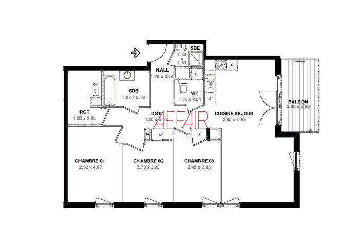 APPARTEMENT T4 - 85 M2 - NEYDENS 74160 — photo 2