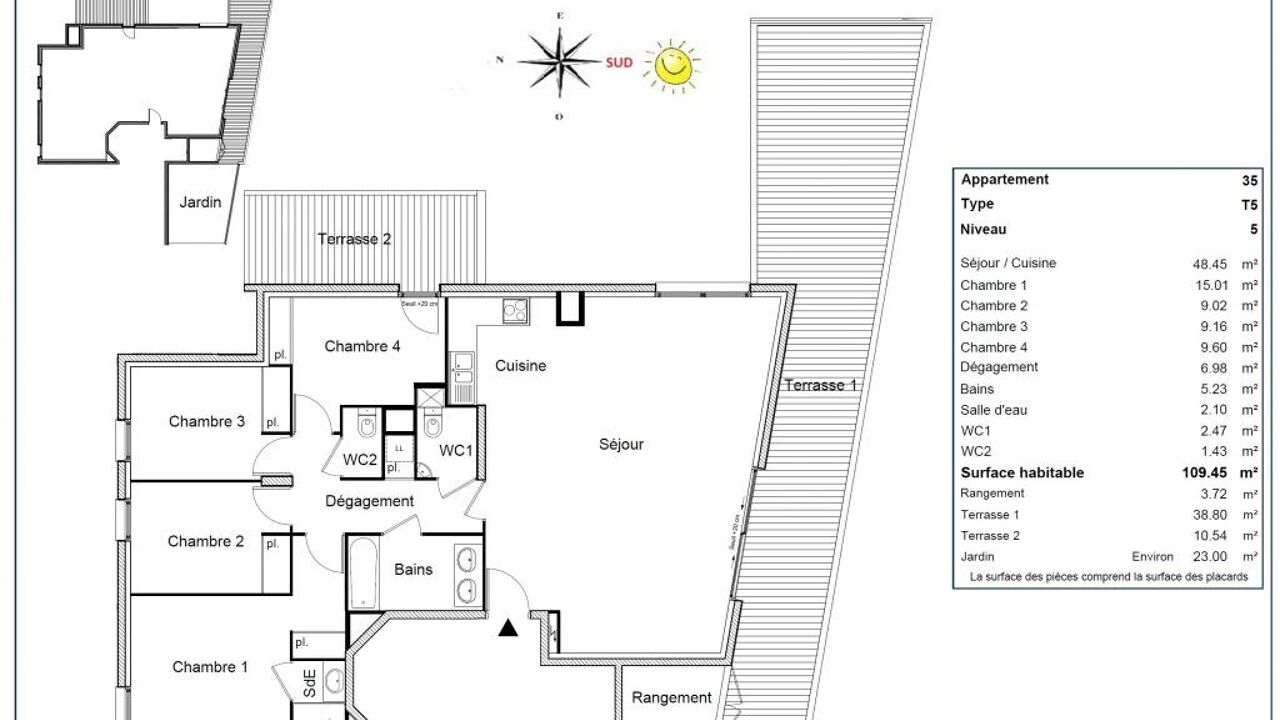 appartement 6 pièces 109 m2 à louer à Noisy-le-Sec (93130)