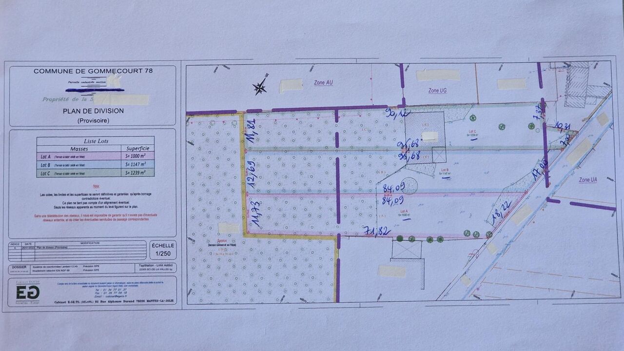 terrain  pièces 1147 m2 à vendre à Gommecourt (78270)