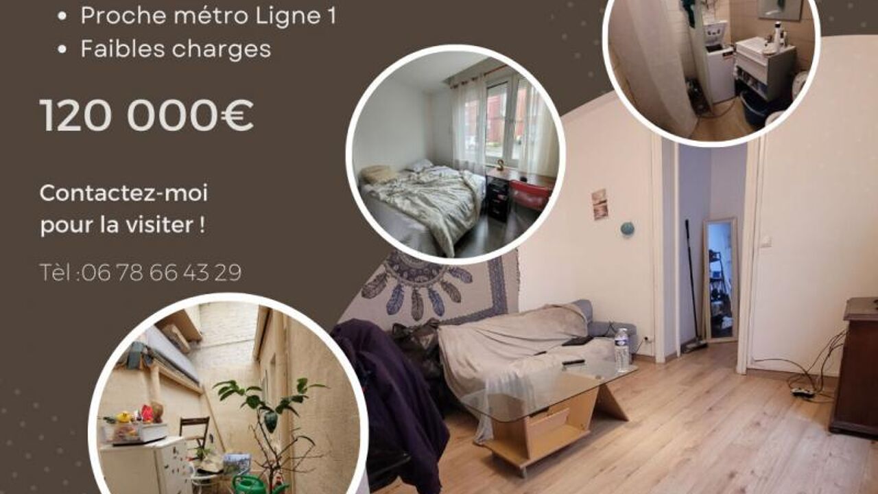 appartement 2 pièces 34 m2 à vendre à Lille (59000)