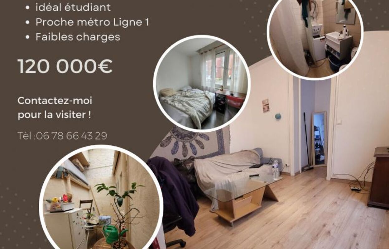 appartement 2 pièces 34 m2 à vendre à Lille (59000)