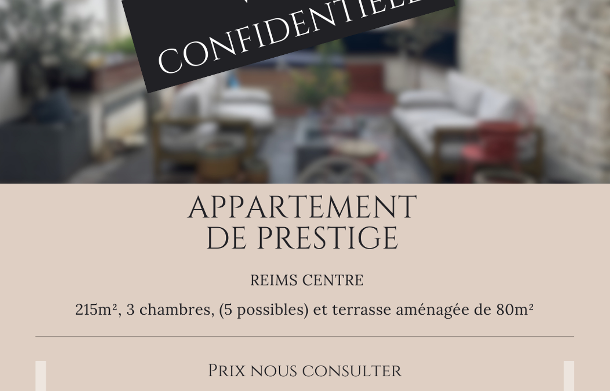 appartement 7 pièces 215 m2 à vendre à Reims (51100)