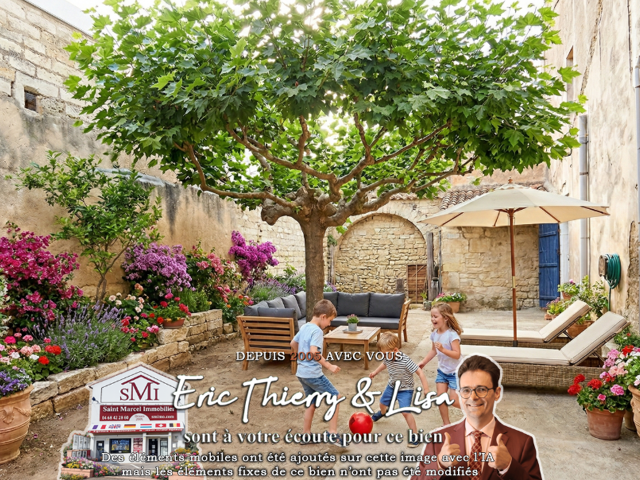 RARE à St Marcel, maison vigneronne avec jardin à rénover — photo du bien
