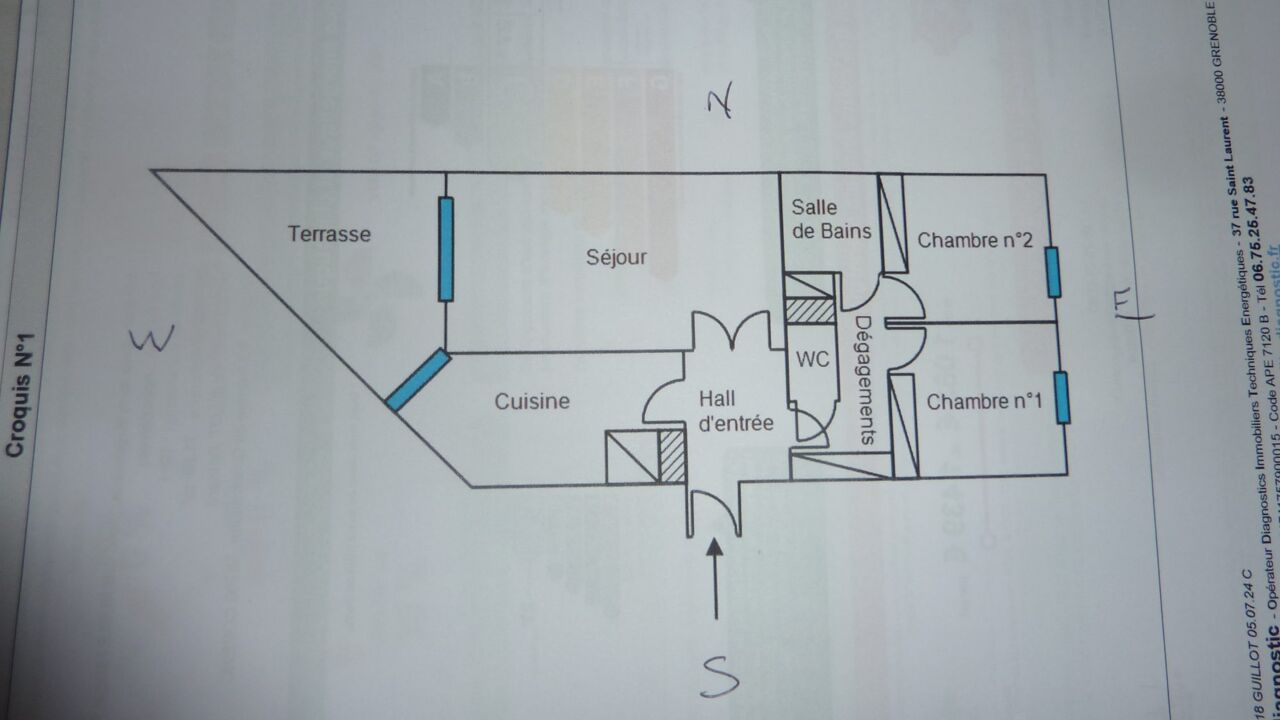 appartement 3 pièces 71 m2 à louer à Grenoble (38000)