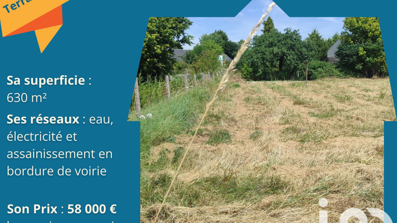 terrain  pièces 630 m2 à vendre à Ambillou (37340)