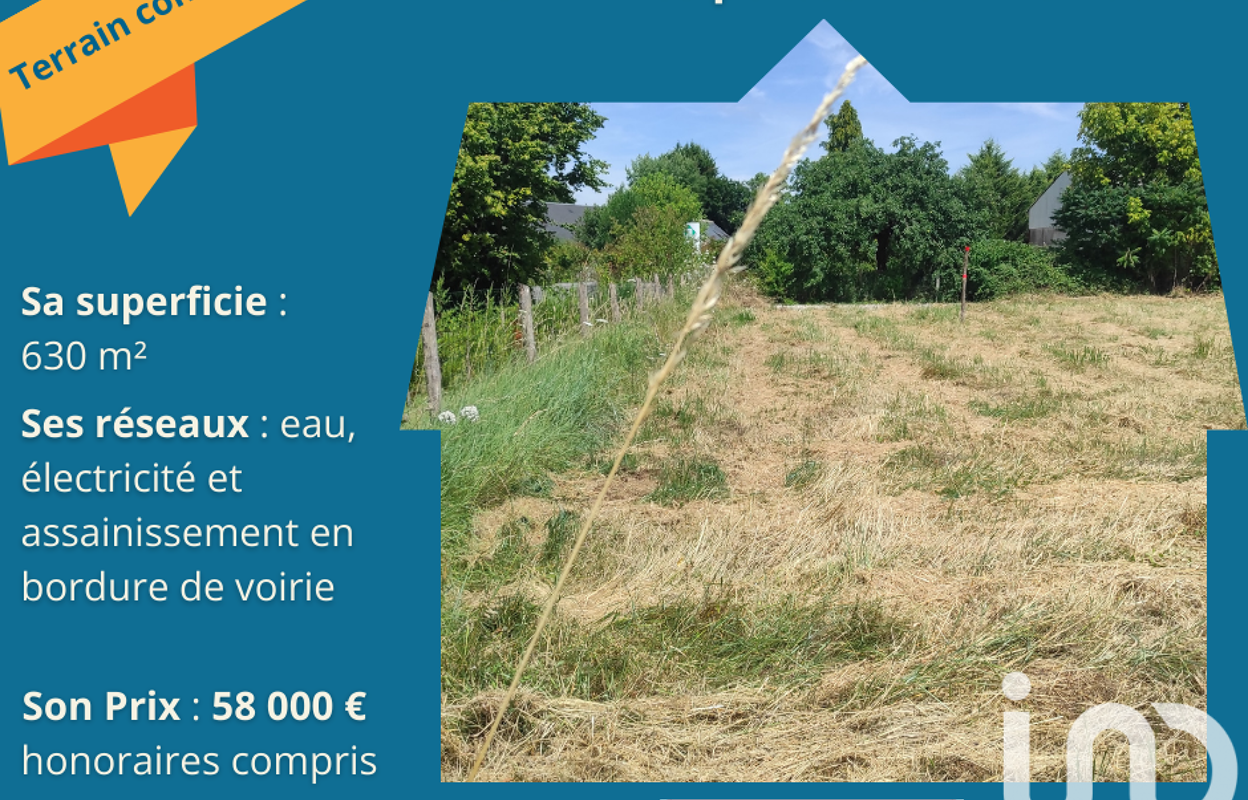 terrain  pièces 630 m2 à vendre à Ambillou (37340)