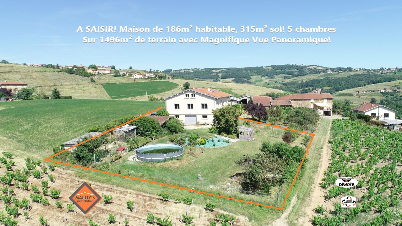 maison 9 pièces 186 m2 à vendre à Sainte-Paule (69620)