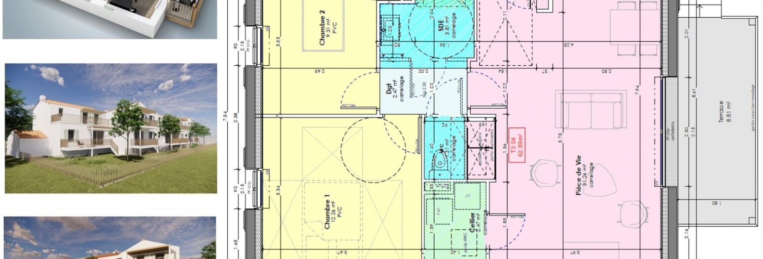 Appartement 3 Pièces 63 m² à vendre à Barbâtre (85630)