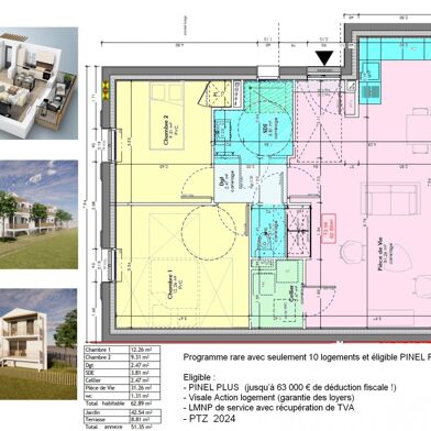 Appartement 3 pièces 333950 €