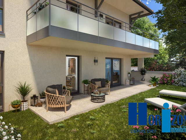 VEAUCHE CENTRE APPARTEMENT NEUF F3 + JARDIN + TERRASSE + LOG — photo du bien